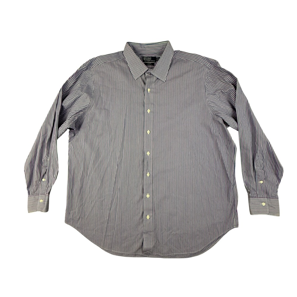 Polo Ralph Lauren Curham Classic Fit Stripe Shirt Mens 2X Big Purple Blue Green